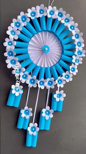 Beautiful Paper Flower Wall Hanging Idea 💡 #diy #walldecor #nivecraft #nivecrafts
