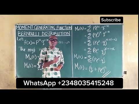 Moment Generating Function: Bernoulli Distribution (How to derive the mgf of Bernoulli Distribution)
