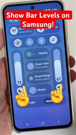 Show Bar Levels on Volume & Brightness in Samsung Galaxy #samsungtips #goodlock #shorts
