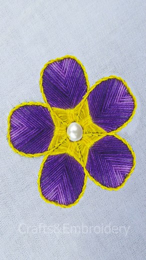 87K views · 676 reactions | Beautiful Flower Hand Embroidery Tutorial! #hand #trending #design #stitch #diycrafts #fbreels #fb #diy #cute #viral #fypシ゚ #support #content #easy #embroideryart #handmade #satisfying #tutorial #embroidery #reels #useful #flowers #viralvideo #reelsfb #reelsvideo #viralreelsfb #viralreels | Crafts & Embroidery | Facebook