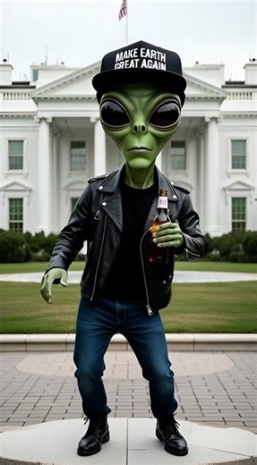 Alien Makes Controversial Statement Right In Front Of White House #shorts #viral #political