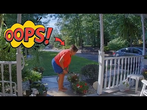Women Falling from Stairs: Hilarious Porch Watering Fail || WooGlobe