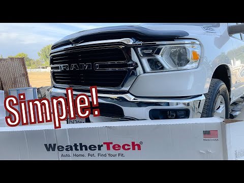 2019+ Ram 1500 Weathertech Hood Protector Installation