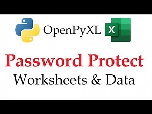 OpenPyXL - Password Protect Worksheets and Data in an Excel Workbook with Python | Data Automation
