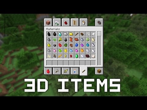 3D Items GUI Resource Pack | Minecraft