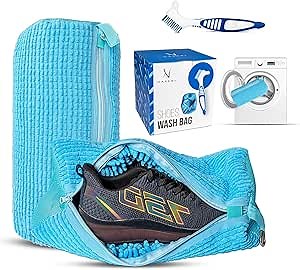 Shoe Wash Bag - Professional Laundry Care System with Cleaning Brush and Hanging Clip, Easily Cleans Shoes & Eliminates Odors, Simple to Use.