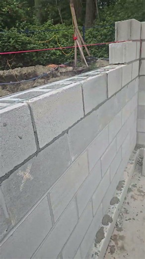 Corner Block Lead Obove bond Beam course #masonry