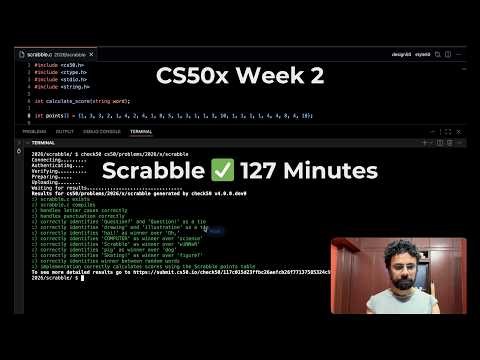 CS50x Week 2 — Scrabble | 127 Minutes of Problem Solving