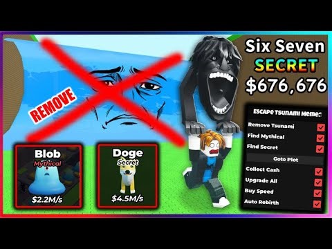 🌊 Escape Tsunami for Memes Script - Auto Secret, Mythic, Remove Tsunami