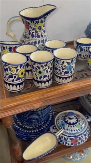 💙 Multani Blue Pottery Collection 💙 #potteryartist #multanibluepottery #bluepottery