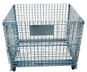 [Hot Item] China Welded Transport Wire Mesh Pallet Cage with Pallet