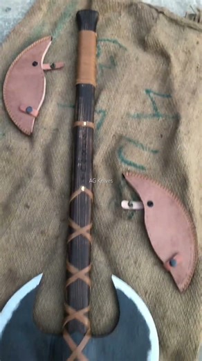 Double Blade Axe Hand Forged Two Handed Odin Viking Axe #Gift #Handmade #Viking #AGKnives #Norsemen