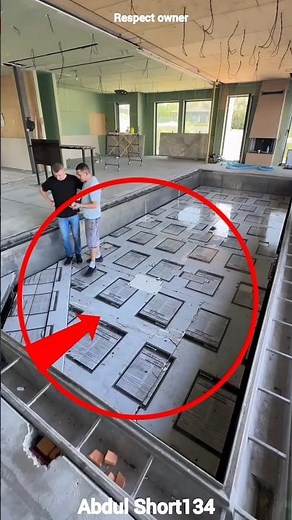 This House Has a Disappearing Swimming Pool 😱 #smarthome #hidden #pool #amazing #shortvideo