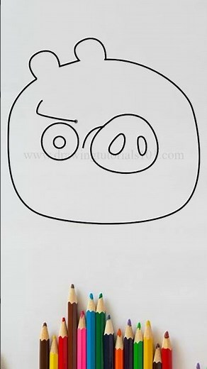 How to Draw Muscle Pig | Angry Birds Pigs