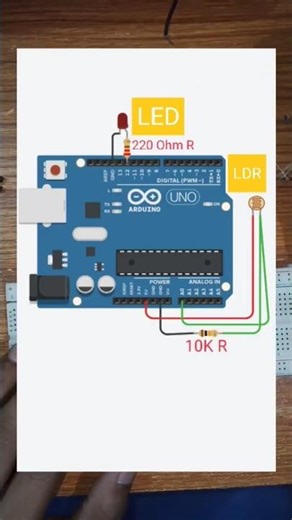 Arduino LDR Automatic Light ON OFF | Light Sensor Project | Amit Tech Club #shorts #AmitTechClub