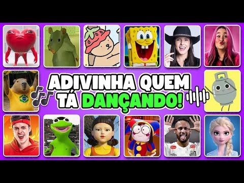 ADIVINHE QUEM TÁ DANÇANDO!! 💃🎶Bob Esponja, Neymar, Rato Milton, Bobbie Goods, Ó U Gás, Round 6