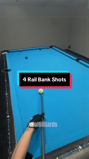 4 Rail Bank Shots😱✅🎱#billiards #8ballpool #8ball #pool #billiard | billiards
