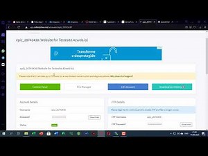 hospedar site Infinity Free