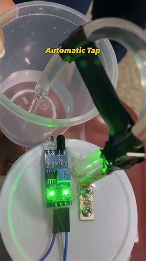 Automatic tap using an IR sensor #simpleproject #IRsensor #reelsindia