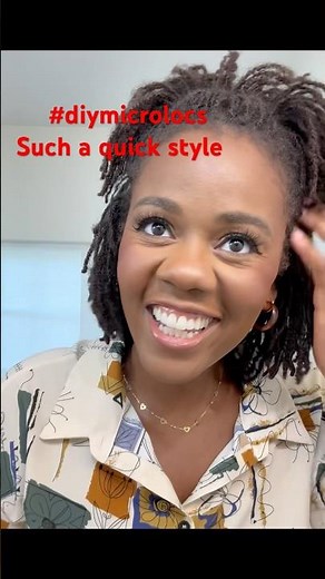 Quick DIY MICROLOCS Style Done in Seconds #microlocjourney #microlocstyles #12monthslocd