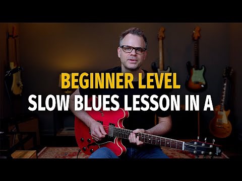 Beginner 12 Bar Slow Blues Solo in A Lesson