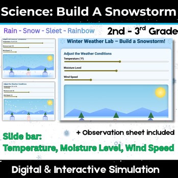 Winter Weather Science Simulation   Digital Flashcards | 2nd–3rd Grade STEM