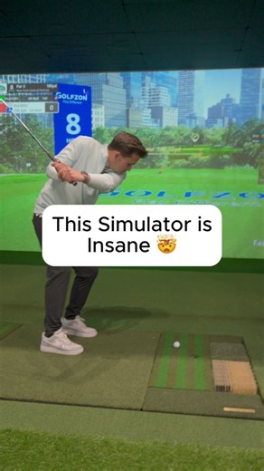 Is this the craziest golf sim you’ve ever seen? We got to swing on the new simulator from GOLFZON America and it’s unreal. 🔥⛳️ | Pins and Aces Golf Co.
