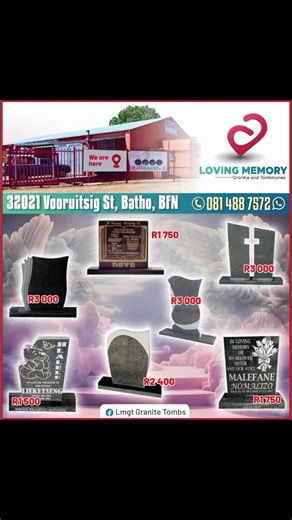 Affordable Granite Tombstones in Bloemfontein