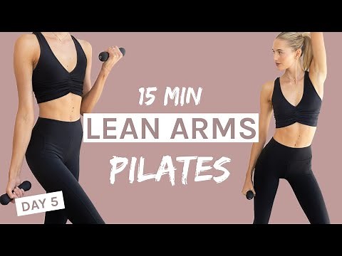 15 MIN Lean Arms Pilates Workout | DAY 5 Challenge | Light Hand weights