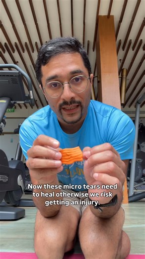 Dr. Rohan Khandelwal on Instagram: "Every workout creates tiny micro-tears in your muscles. 💪 They heal and grow stronger only with rest, protein & hydration. Skip recovery and you’re training for injury, not progress. How many days a week do you work out? ⬇️ . . . #WorkoutRecovery #MuscleRecovery #TrainSmart #InjuryPrevention #fitlife"