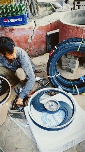 Splendor Bike Big Tyre Setup 🔥 | S Alloy Wheel Modification Look 2025 | Splendor Custom Build 😎