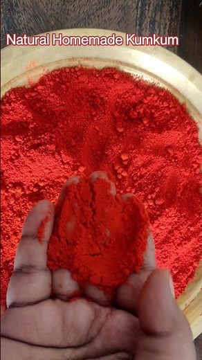 Natural Kumkum making at home - chemical free organic kumkum #kumkum #shortsvideo #kungumam #diy