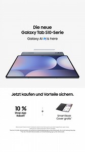 Jetzt die neue Galaxy Tab S10-Serie kaufen und ein Smart Book Cover gratis erhalten.** Tausche ein Altgerät ein und erhalte eine Tauschprämie plus Ankaufswert.* In der Shop App bekommst du zusätzlich 10% Rabatt.* *Nur bis 31.10.2024. Aktionsmodelle und Teilnahmebedingungen auf der Aktionsseite. Nur in der Samsung Shop App. **Nur bis 31.10.2024. Aktionsmodelle und ausführliche Teilnahmebedingungen auf der Aktionsseite. | Samsung