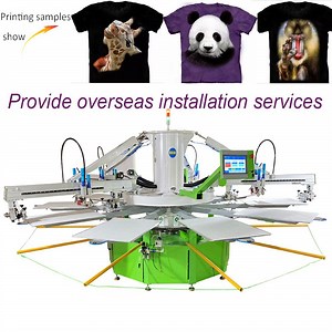 [Hot Item] Automatic Screen Printer 5 Color Carousel Screen Printing Machine Textile Screen Printing Machine