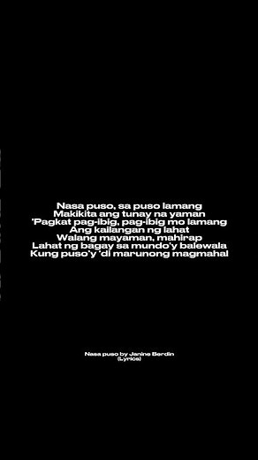 Nasa puso by Janine Berdin #shorts #lyrics