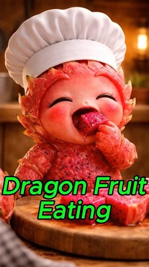 Dragon Fruit Chef Baby Eating