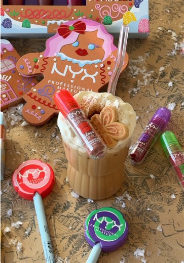 Just a little sugar & spice moment ☕✨Trying the new Gingerbaddie Land collection by @NYX Professional Makeup and I feel baked to perfection, right on time for the Holiday season!🍬The packaging alone is already too good to be true. Makes me crave a gingerbread cookie every time I look at it.🍪 #ad #NYXProfessionalMakeup #GingerbaddieLand