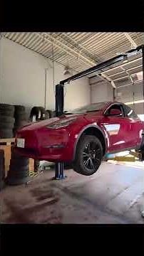 Tesla Y long range winter tires swap steps