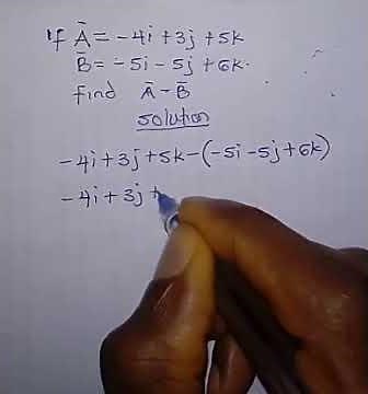 Subtraction of vector
