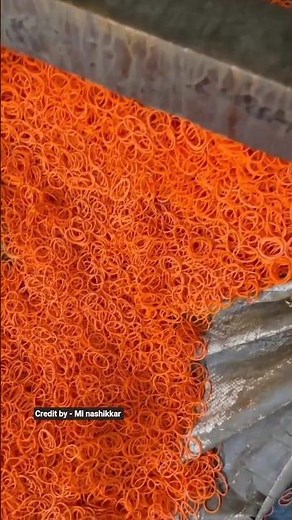 How rubber bands are made 😱 #factory #making #shortvideo