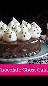 Halloween Chocolate Ghost Cake