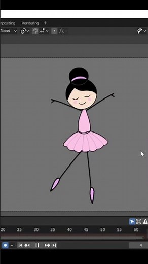 My first 2d character rigging in blender 3.6 #rigging #blender2d