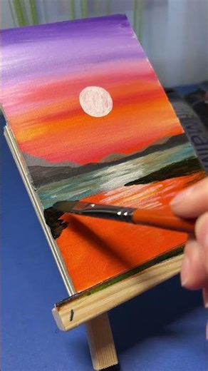 Acrylic painting for beginners #painting #naturelandscape #drawtutorial #acrylicpainting #drawing