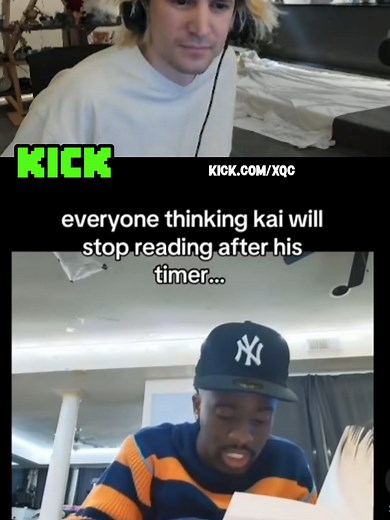 xQc Reacts to Kai's 'Reading' Challenge Reaction