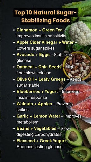 Top 10 Natural Sugar Stabilizing Foods
