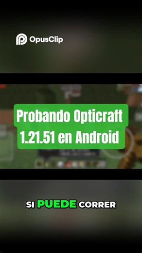 Probando opticraft 1.21.51 en Android #opticraft #optijuegos #videogames #androidgames #minecraft