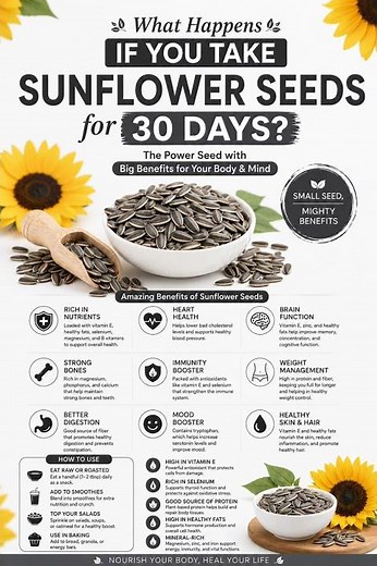 Why You Should Eat Sunflower Seeds Every Single Day 🌻✨ #healthfacts #nutritiontips