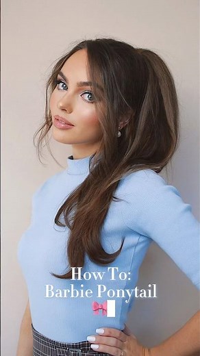 How To: VIRAL Barbie Ponytail Tutorial 👱🏻‍♀️🎀 #hair