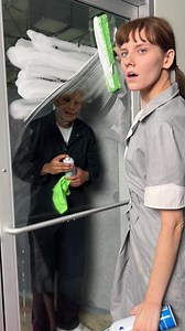 Janitor does not realize there is a scary mask until she cleans the door | The Scene Machine