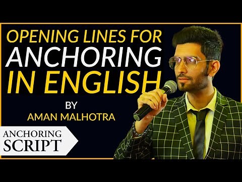 Opening Lines For Anchoring in English | How To Do Anchoring In English | Anchoring Tips In English